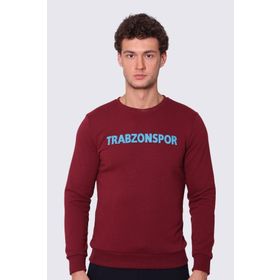 Trabzonspor Bisiklet Yaka Önü Yazılı Bordo Sweat
