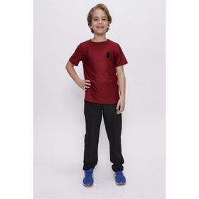Trabzonspor Bisiklet Yaka Ray Desenli T-Shirt