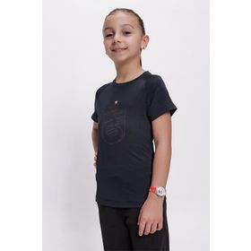 Trabzonspor Bisiklet Yaka Yan PArçalı Reglan Kol T-Shirt