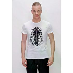 Trabzonspor Şampiyonluk Kupa Baskılı Beyaz T-Shirt