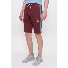Trabzonspor Şeritli Logo Baskılı Şort