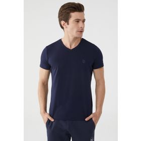 Trabzonspor V Yaka Basic Lavcivert T-Shirt