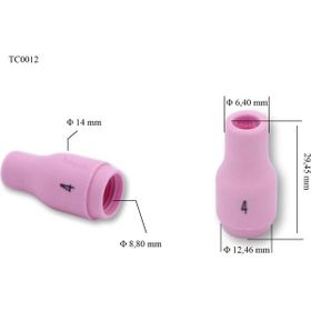 Trafimet TC0012 No:4 Fındık Argon Kaynak Fincanı 13N08 Tig 9-20 Trafimet