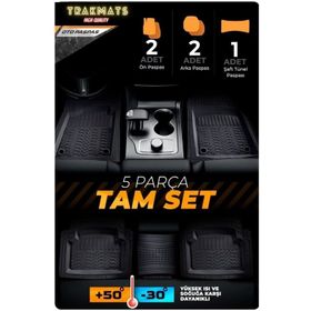 Trakmats Citroen C4 Picasso 7 Koltuk 2017 Universal Yeni Üretim 4D Siyah Adk Oto Havuzlu Paspas