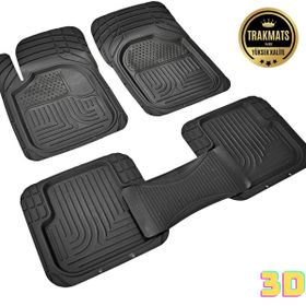 Trakmats Kia Rio HB Yeni Logolu 2021 - 2024 Kesilebilir Universal Yeni Tasarım DSN Siyah Oto Havuzlu Paspas