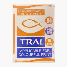 Tral Ocr A4 110 gr 200'lü Beyaz Fotokopi Kağıdı