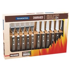 Tramontina 21199/909 12'li Kutu Churrasco Çatal Bıçak Seti