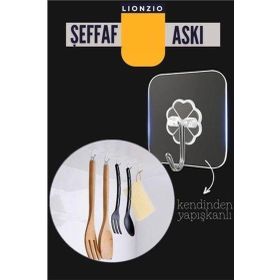 Transformacion 715702 Lionzio Design Şeffaf Yapışkanlı Askı
