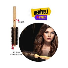 Transformacion 716293 12+2 Adet Bassines Ahşap 10 Sıra 4500 Nokta Yanmaz Fön ve Tarama Fırçası