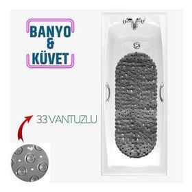 Transformacion 716670 J.Stone Design Gri 33 Vantuzlu Banyo Duş Kaydırmaz Paspas