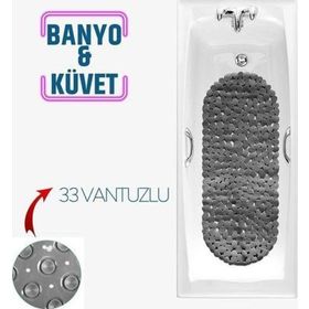 Transformacion 716670 J.Stone Design Gri 33 Vantuzlu Banyo Duş Kaydırmaz Paspas