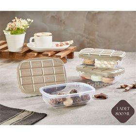 Transformacion 717689 White Choco Box 3x800 ml Saklama Kabı