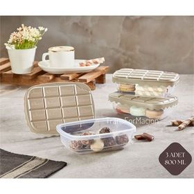 Transformacion 717689 White Choco Box 3x800 ml Saklama Kabı