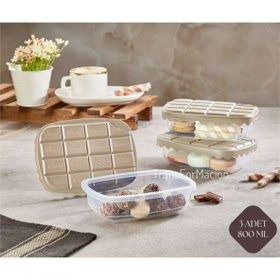 Transformacion 717689 White Choco Box 3x800 ml Saklama Kabı