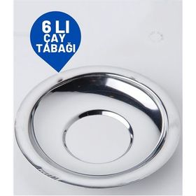Transformacion 717972 Veneta 6 Adet Metal Çay Tabağı Seti