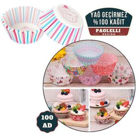 Transformacion 718113 600 Adet Paolelli Yağ Geçirmez Kağıt Kek Muffin Kalıbı