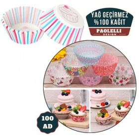 Transformacion 718113 600 Adet Paolelli Yağ Geçirmez Kağıt Kek Muffin Kalıbı