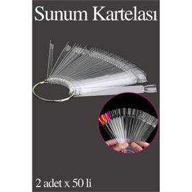 Transformacion 718553 Şeffaf 100'lü Protez Tırnak Sunum Kartelası