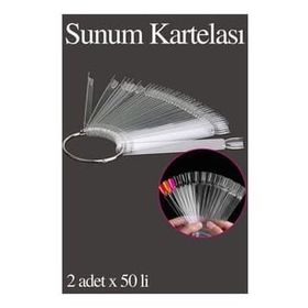 Transformacion 718553 Şeffaf 100'lü Protez Tırnak Sunum Kartelası