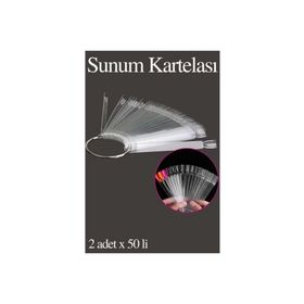 Transformacion 718553 Şeffaf 100'lü Protez Tırnak Sunum Kartelası