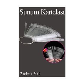 Transformacion 718553 Şeffaf 100'lü Protez Tırnak Sunum Kartelası