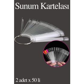 Transformacion 718553 Şeffaf 100'lü Protez Tırnak Sunum Kartelası