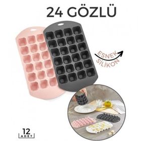 Transformacion 718577 12 Adet Sauvage Design 24 Bölme Esnek Silikon Hızlı Buz Kalıbı