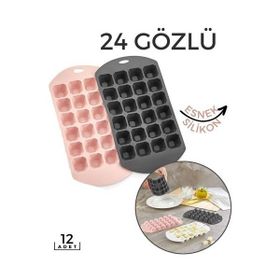 Transformacion 718577 12 Adet Sauvage Design 24 Bölme Esnek Silikon Hızlı Buz Kalıbı