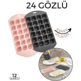 Transformacion 718577 12 Adet Sauvage Design 24 Bölme Esnek Silikon Hızlı Buz Kalıbı