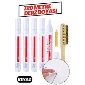 Transformacion 718601 6'lı 720 m Beyaz Derz Arası Boyama Rötuş Kalemi
