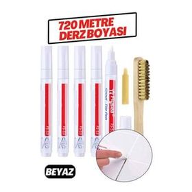Transformacion 718601 6'lı 720 m Beyaz Derz Arası Boyama Rötuş Kalemi