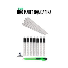 Transformacion 718656 70 Adet 9 mm Küçük Boy İçin Maket Bıçak Yedeği