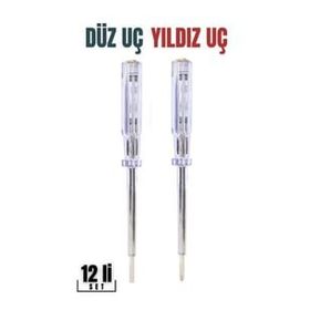 Transformacion 718718 12 Adet Düz Yıldız Uç Kontrol Kalemi Seti