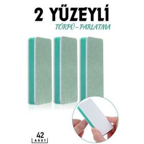 Transformacion 718791 30+12 Adet 2 Yüzeyli Tırnak Törpü ve Parlatma Blok Sünger