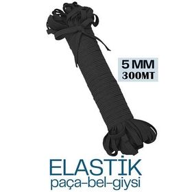 Transformacion 718890 300 m 50 m 5 mm Siyah Yassı Bel Paça Giysi Lastiği