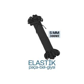 Transformacion 718890 300 m 50 m 5 mm Siyah Yassı Bel Paça Giysi Lastiği