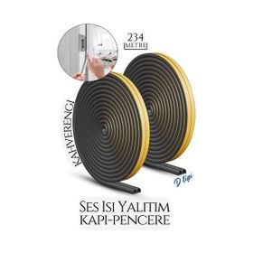 Transformacion 718912 150+84 m D Tip Kapı Pencere Ses Isı Yalıtım Bandı