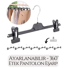 Transformacion 718931 8'li Etek Pantolon Eşarp Kıskaçlı Askı