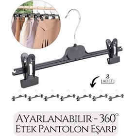 Transformacion 718931 8'li Etek Pantolon Eşarp Kıskaçlı Askı