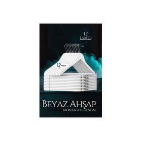Transformacion 719132 12 Adet Montague Design Beyaz Ahşap Elbise Askısı