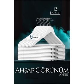 Transformacion 719135 Beyaz Ahşap Görünüm 12'li Schönbuch Design Askı Seti
