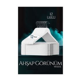 Transformacion 719135 Beyaz Ahşap Görünüm 12'li Schönbuch Design Askı Seti