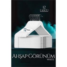 Transformacion 719135 Beyaz Ahşap Görünüm 12'li Schönbuch Design Askı Seti