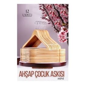 Transformacion 719137 12 Adet Mini Ahşap Çocuk Elbise Askısı