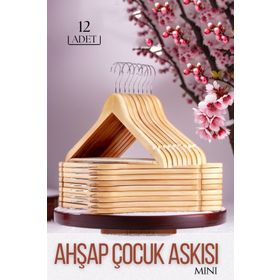 Transformacion 719137 12 Adet Mini Ahşap Çocuk Elbise Askısı
