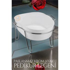 Transformacion 719415 Beyaz Gibeau Design Krom Ayaklı Pedikür Leğeni