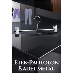 Transformacion 719536 Metal Etek Pantolon Eşarp 8 Adet Kıskaçlı Askı