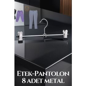 Transformacion 719536 Metal Etek Pantolon Eşarp 8 Adet Kıskaçlı Askı