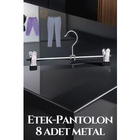 Transformacion 719536 Metal Etek Pantolon Eşarp 8 Adet Kıskaçlı Askı