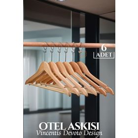 Transformacion 719598 6'lı Ahşap Vincentis Devoto Design Otel Tip Askı